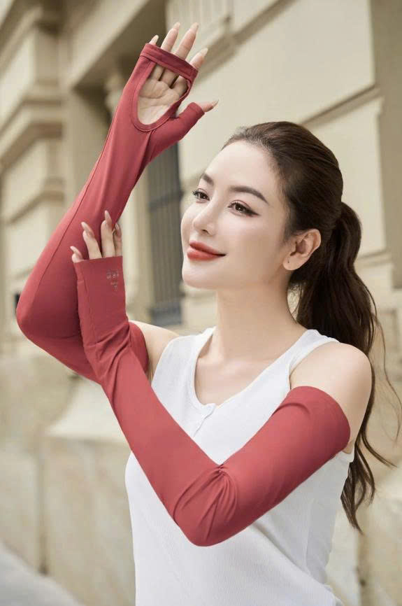 Găng tay chống nắng nữ dài chất liệu sợi lạnh Icetext cản 100% UV - Ảnh 5